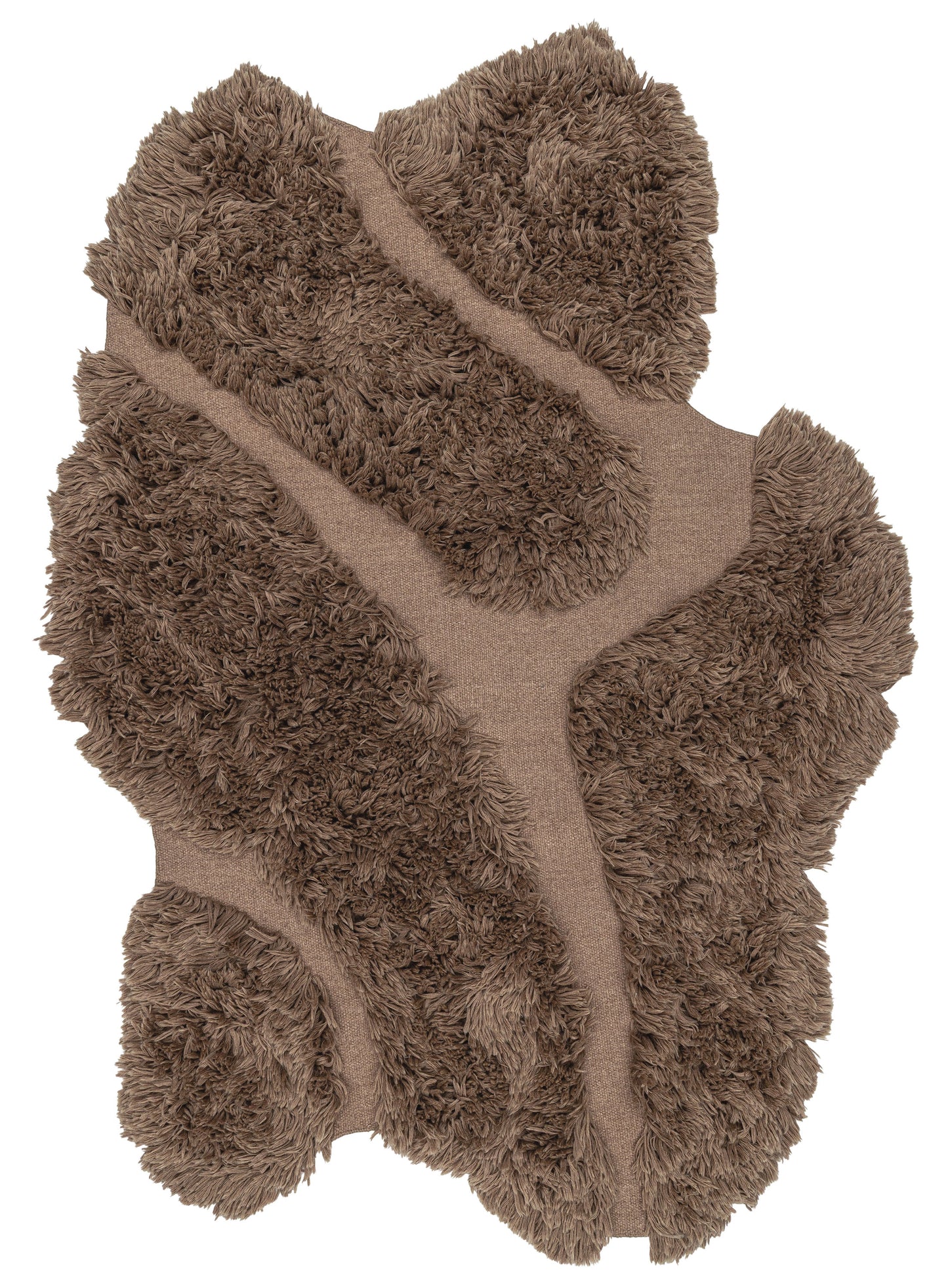 Bethany Chocolate Sculptural Wool Shag Rug