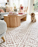 Bobbie Peach and Ivory Textured Tribal Rug