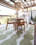 Brynne Green Ivory Indoor Outdoor Washable Rug