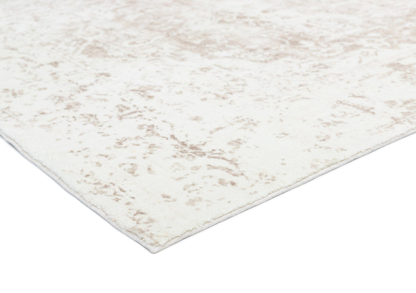 Cabanela Cream and Beige Distressed Washable Runner Rug