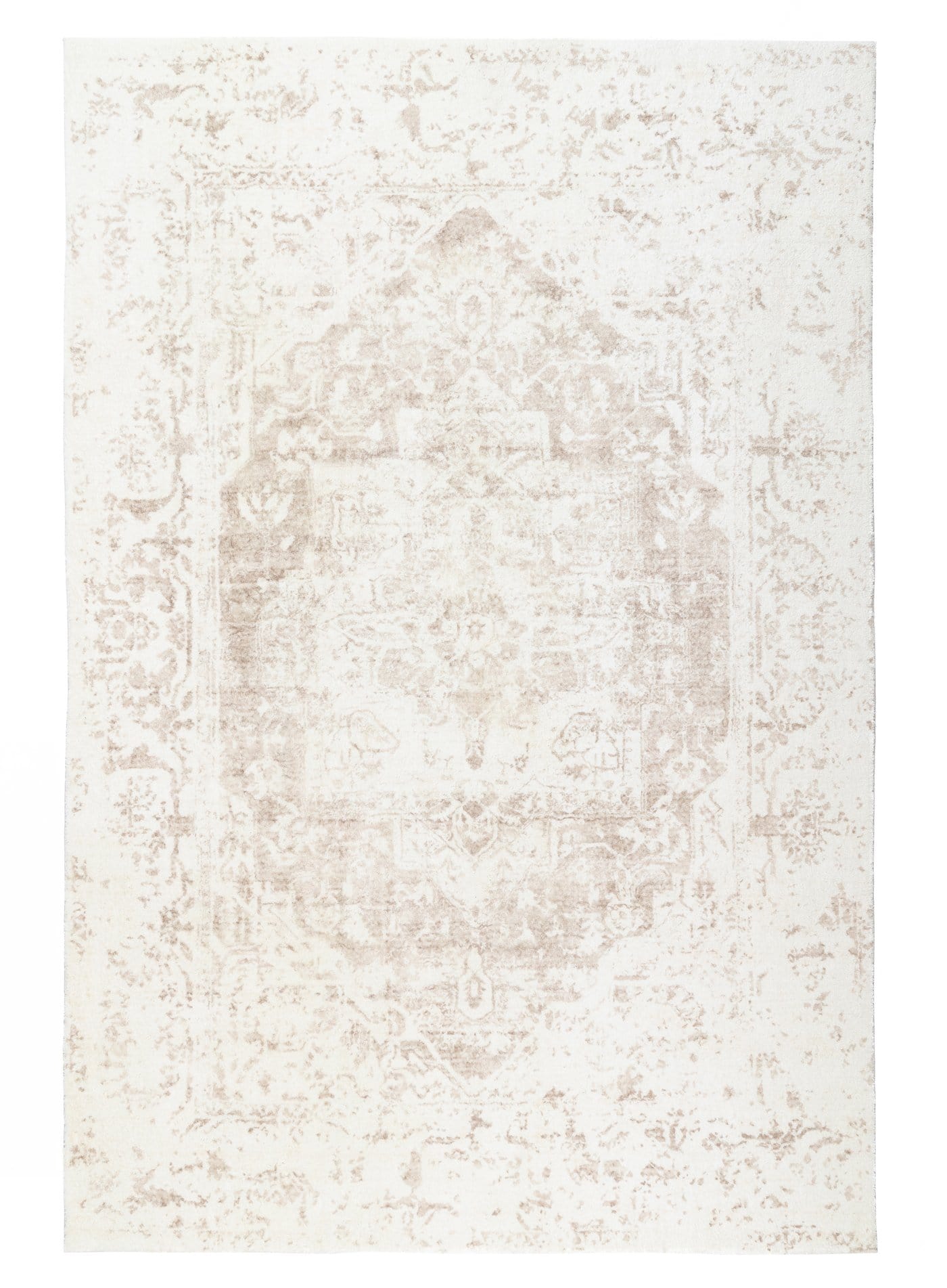 Cabanela Cream and Beige Distressed Washable Rug *NO RETURNS UNLESS FAULTY