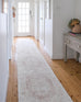 Cabanela Cream and Beige Distressed Washable Runner Rug