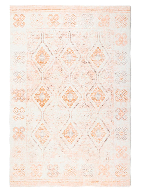 Caitlin Orange and Peach Tribal Pattern Washable Rug *NO RETURNS UNLESS FAULTY
