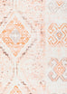 Caitlin Orange and Peach Tribal Pattern Washable Runner Rug