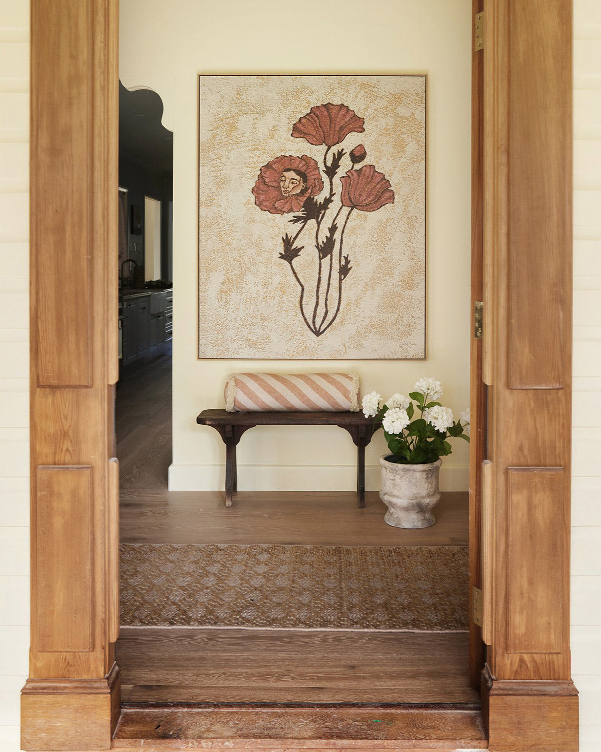 Callie Tribal Natural Diamond Jute Runner Rug