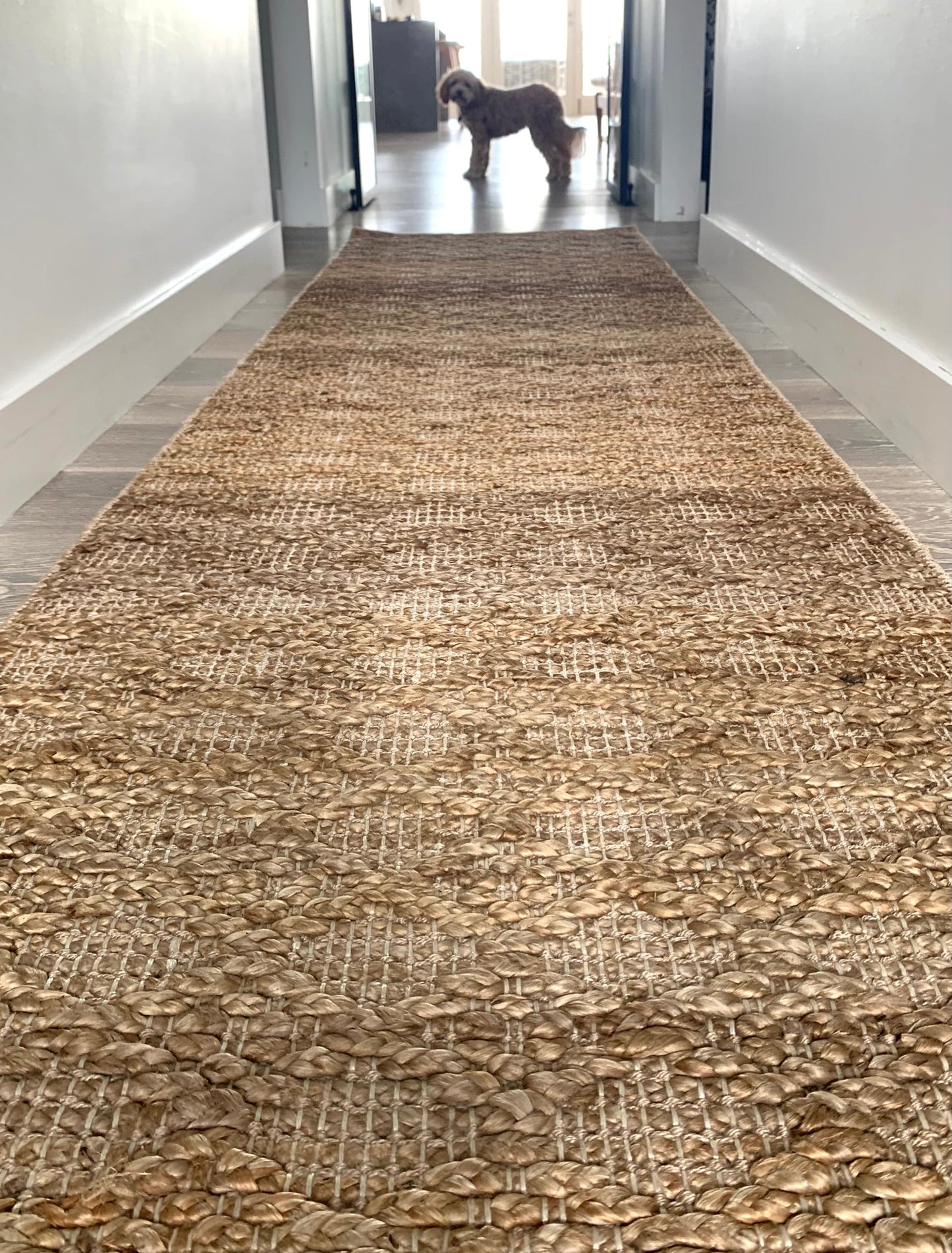 Callie Tribal Natural Diamond Jute Runner Rug