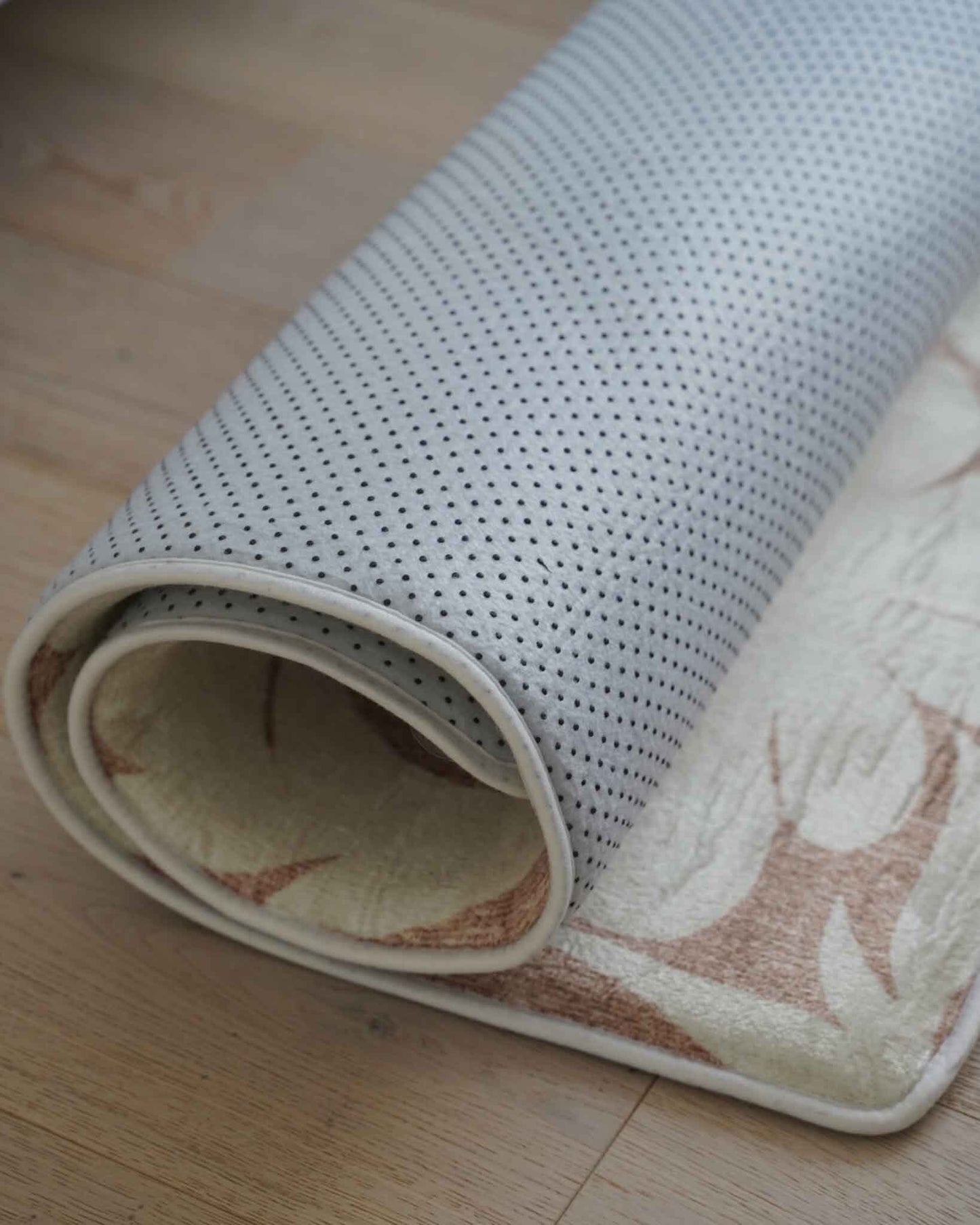 Calo Beige and Brown Floral Rollie Pollie Playmat