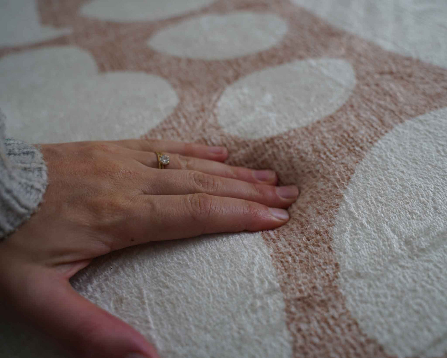 Calo Beige and Brown Floral Rollie Pollie Playmat