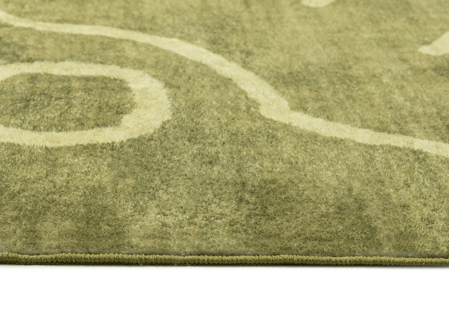 Canali Green Hand Drawn Washable Rug