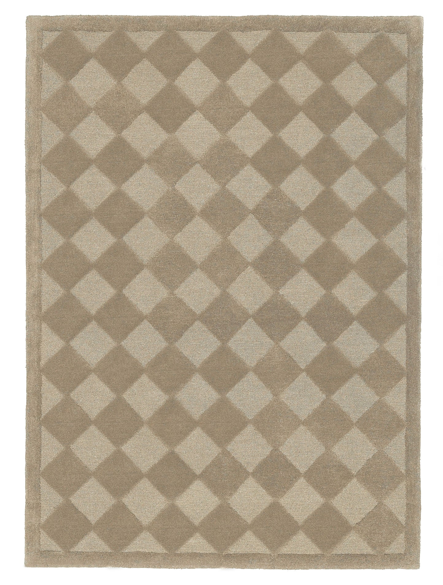 Canaya Beige Diamond Hand-Tufted Rug