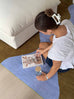 Carmona Olive and Blue Wave Washable Rug