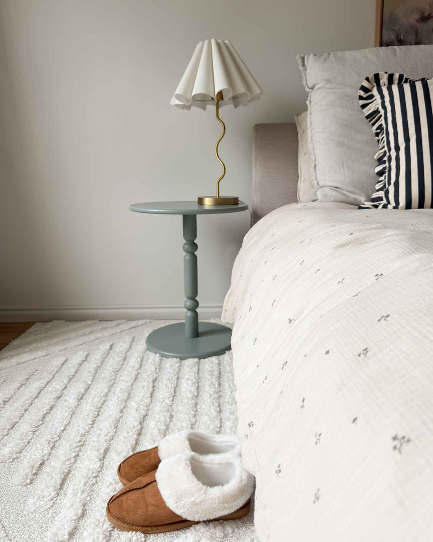 Catriona Ivory Cream Geometric Textured Rug