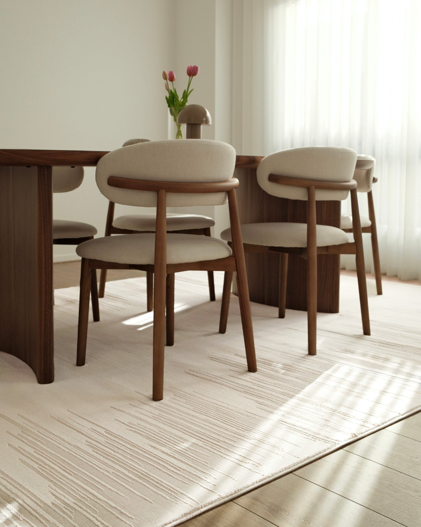 Chaleya Tonal Ivory Abstract Rug
