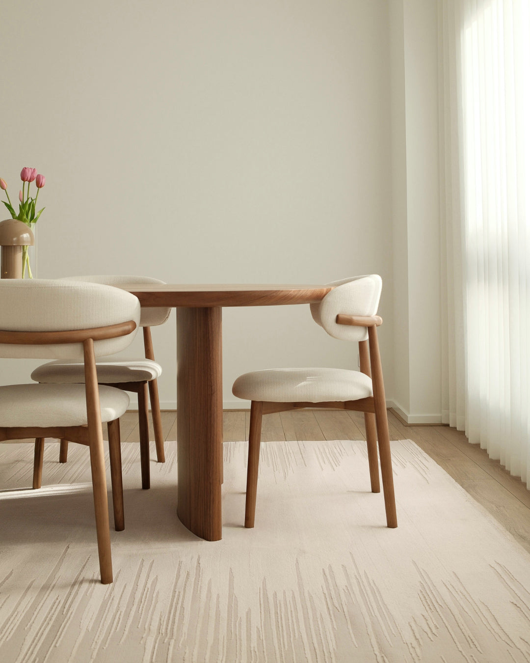 Chaleya Tonal Ivory Abstract Rug