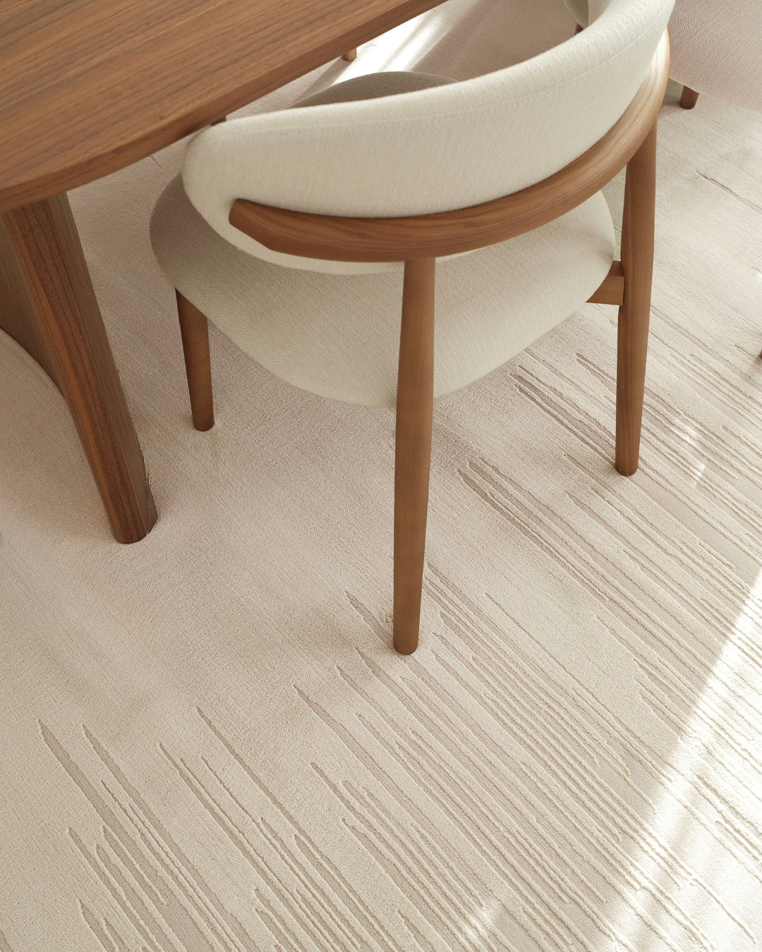 Chaleya Tonal Ivory Abstract Rug