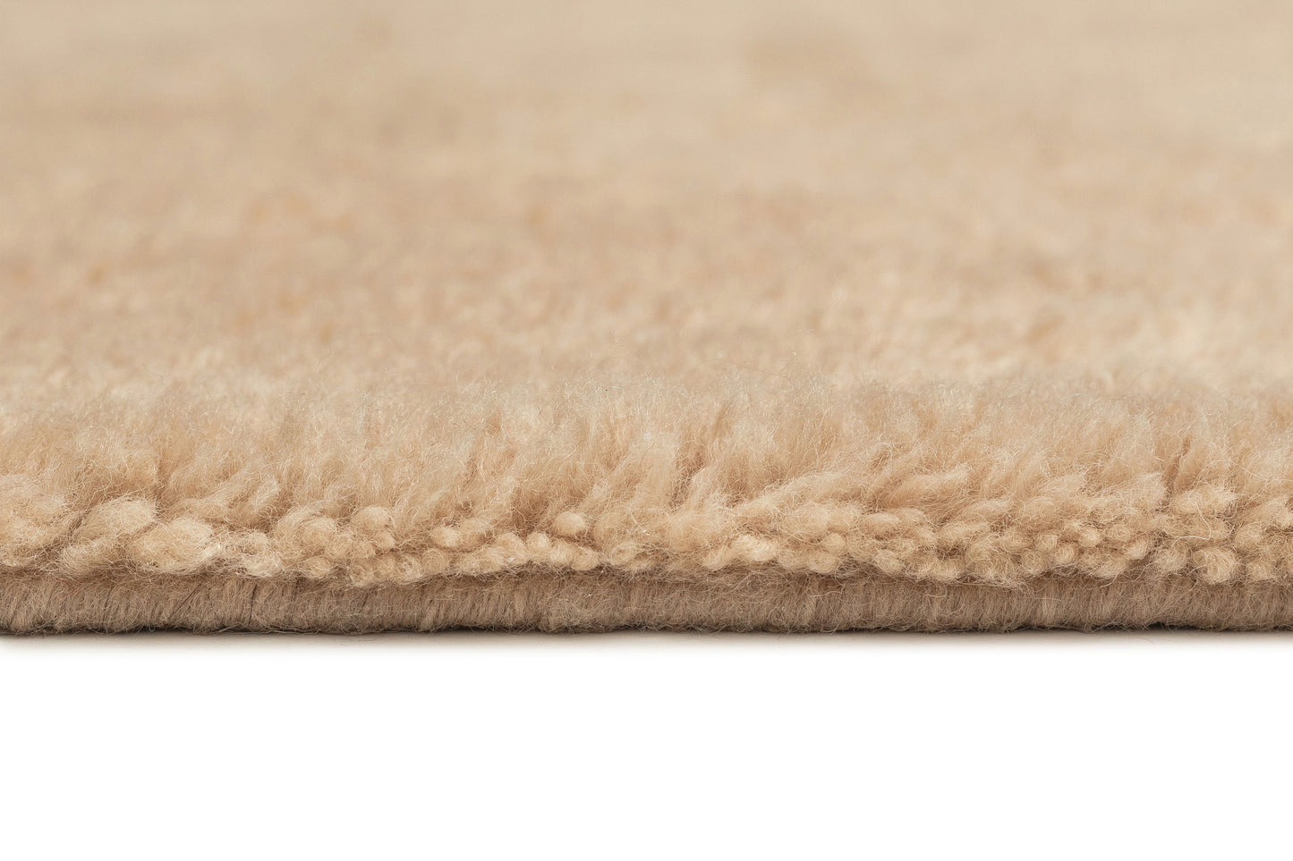 Chayenne Beige Wool Shag Rug
