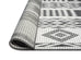 Chenoa Charcoal and Ivory Tribal Flatweave Indoor Outdoor Rug