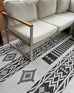 Chenoa Charcoal and Ivory Tribal Flatweave Indoor Outdoor Rug