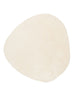 Clara Neutral Cream Irregular Round Washable Rug