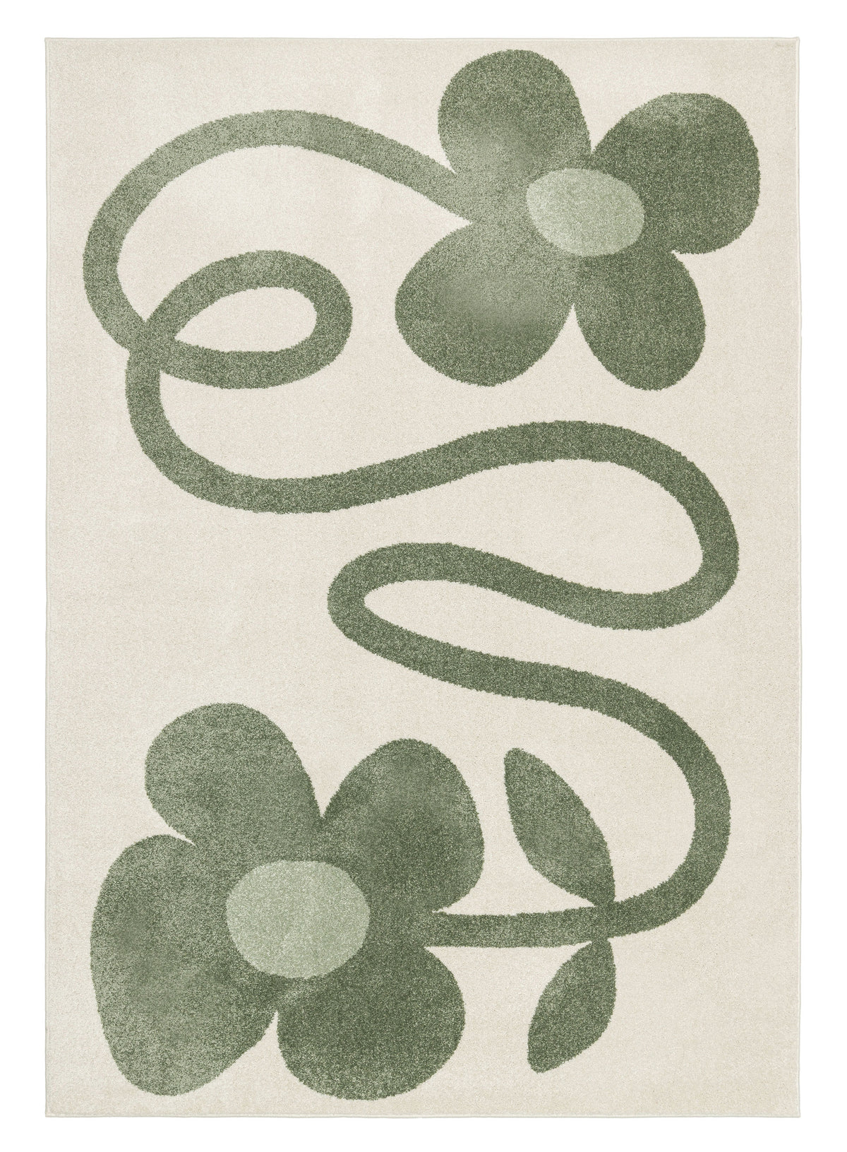 Clarine Green Floral Rug