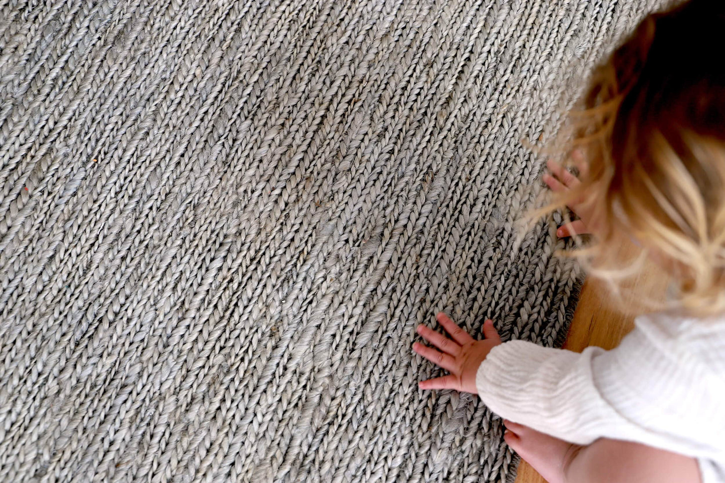 Clover Brown And Green Braided Jute Rug