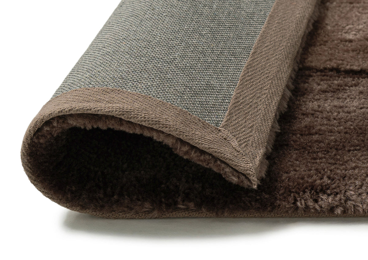 Cordelia Chocolate Bordered Shag Rug