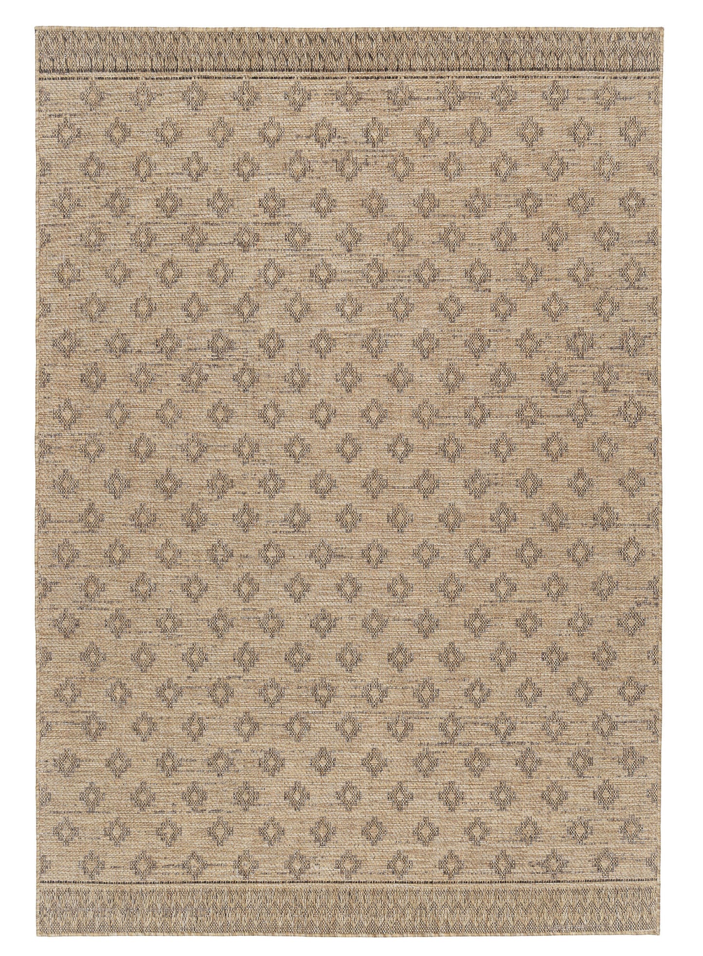 Cove Sand Nude and Ash Medallion Indoor Outdoor Rug