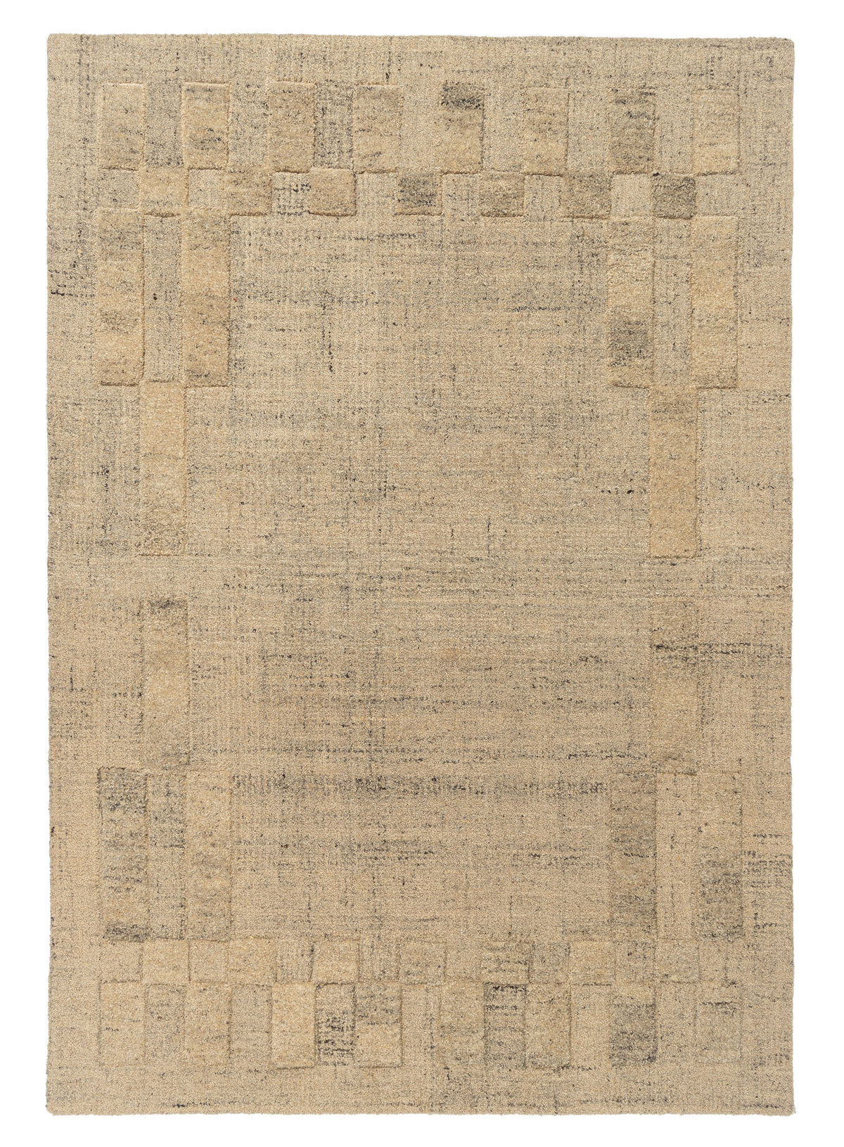 Cressida Sand Geometric Wool Rug