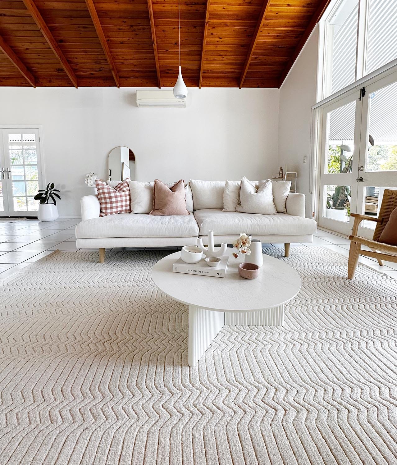 Cualli Ivory Cream Textured Rug *NO RETURNS UNLESS FAULTY