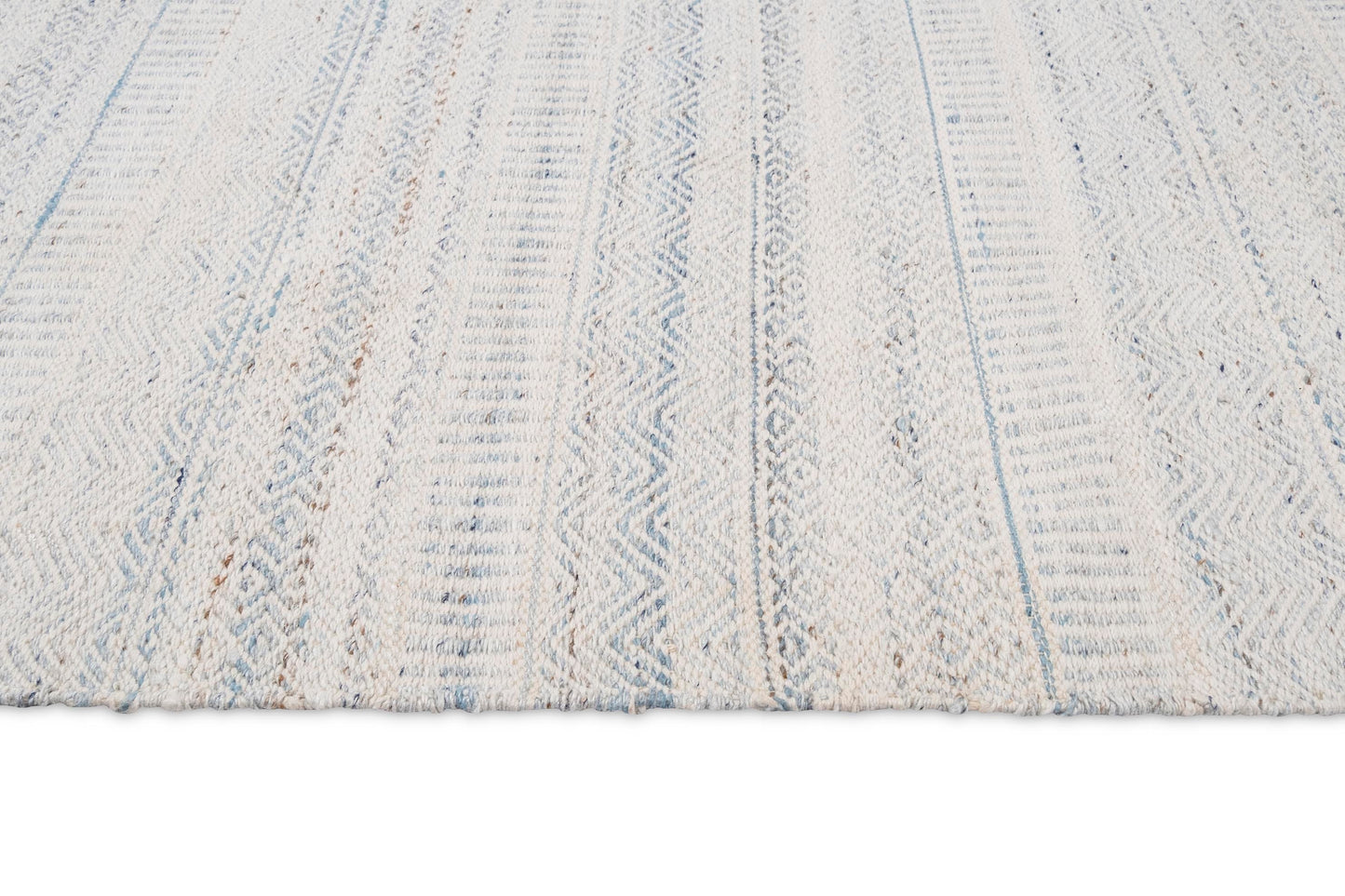 Daisy Cream and Blue Indoor Outdoor P.E.T Rug