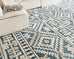 Daphne Blue Tribal Textured Rug