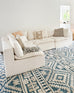 Daphne Blue Tribal Textured Rug