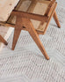 Dayna Ivory and Grey Textured Diamond Tribal Rug