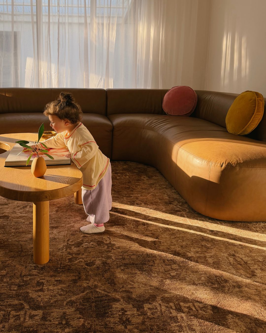 Dolores Tonal Tobacco Brown Rug