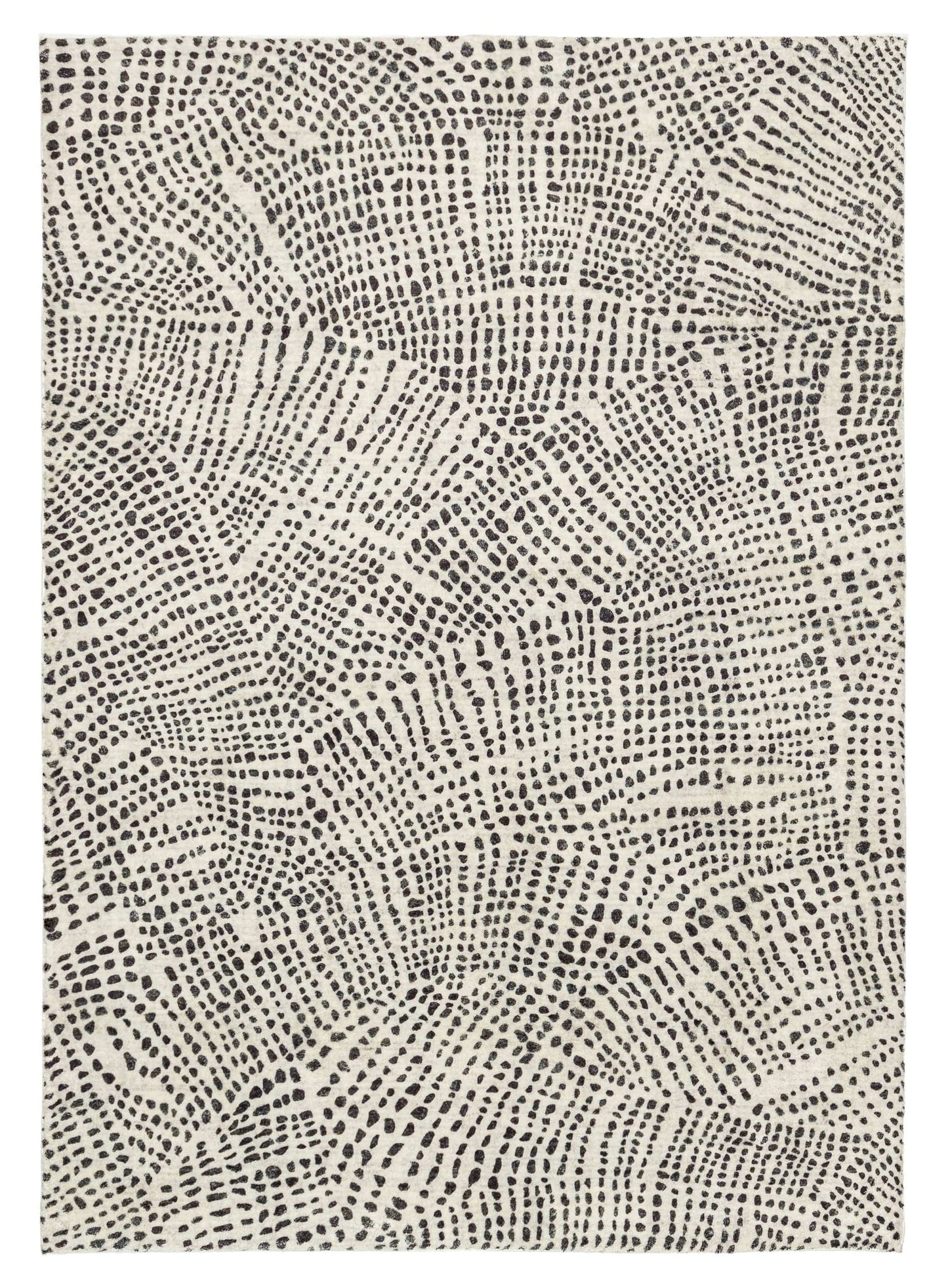 Eddie Charcoal Grey Abstract Tribal Pattern Washable Rug