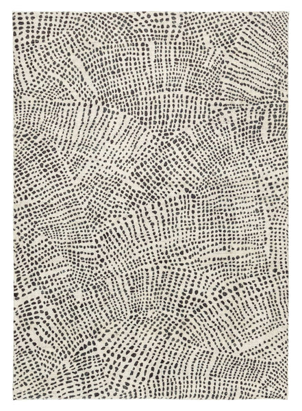 Eddie Charcoal Grey Abstract Tribal Pattern Washable Rug