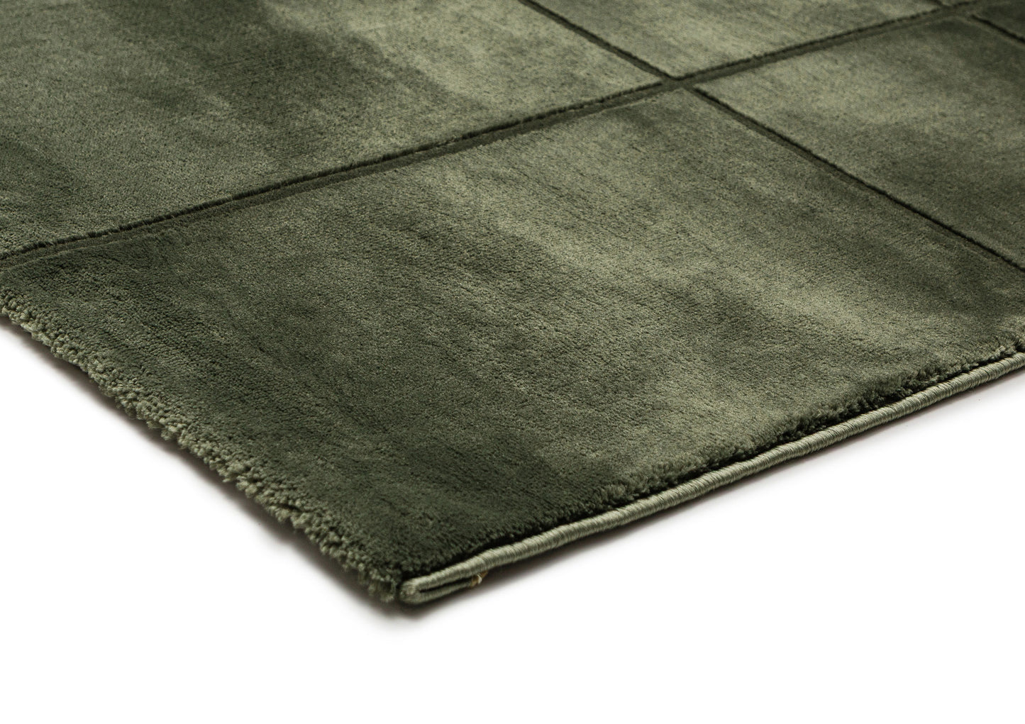 Edelle Tonal Olive Velvet Rug