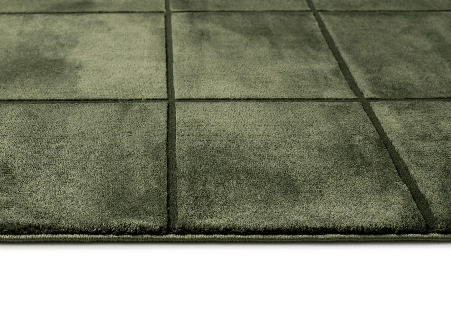 Edelle Tonal Olive Velvet Rug