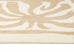 Edna Beige Cream Waves and Palms Washable Rug