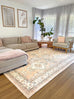 Edwina Peach and Blue Distressed Washable Rug *NO RETURNS UNLESS FAULTY