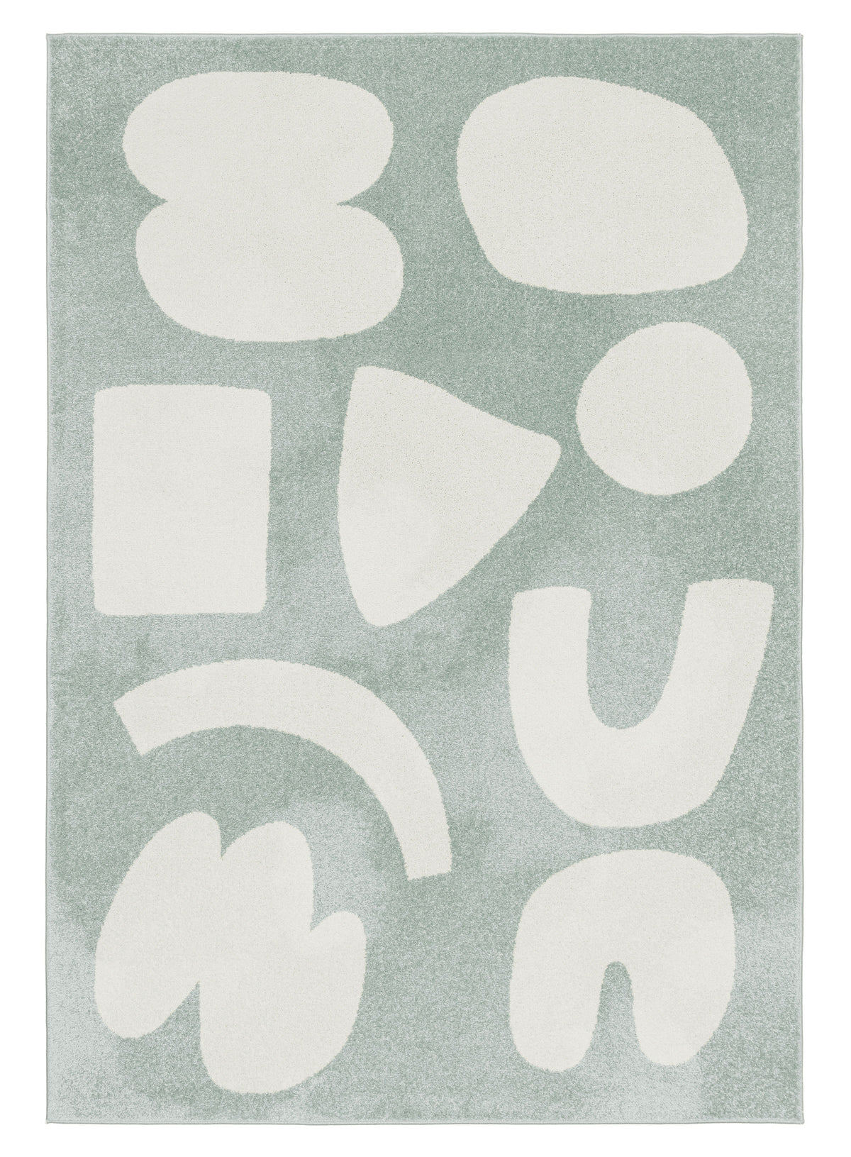 Electra Blue Organic Shapes Rug