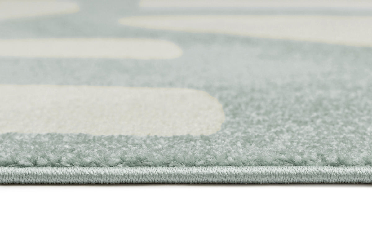 Electra Blue Organic Shapes Rug