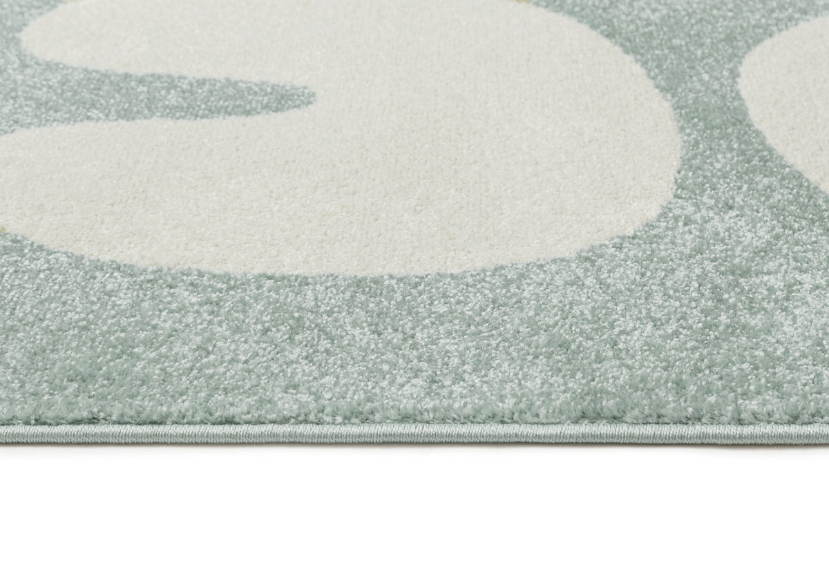 Electra Blue Organic Shapes Rug