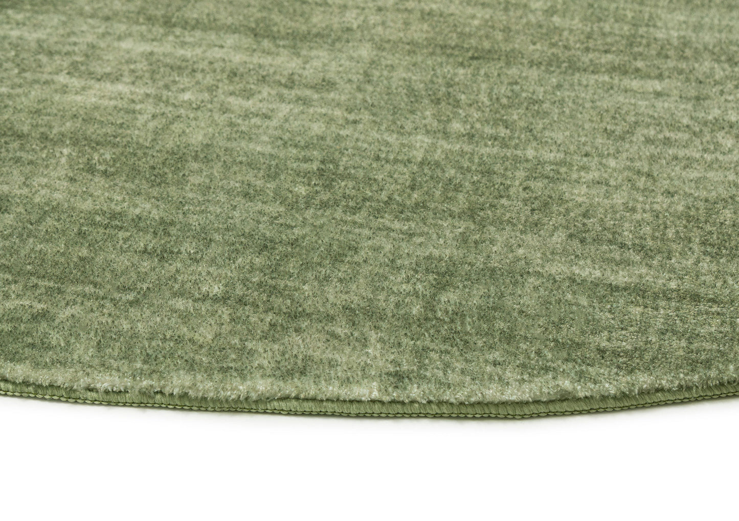 Elena Green Minimal Washable Round Rug