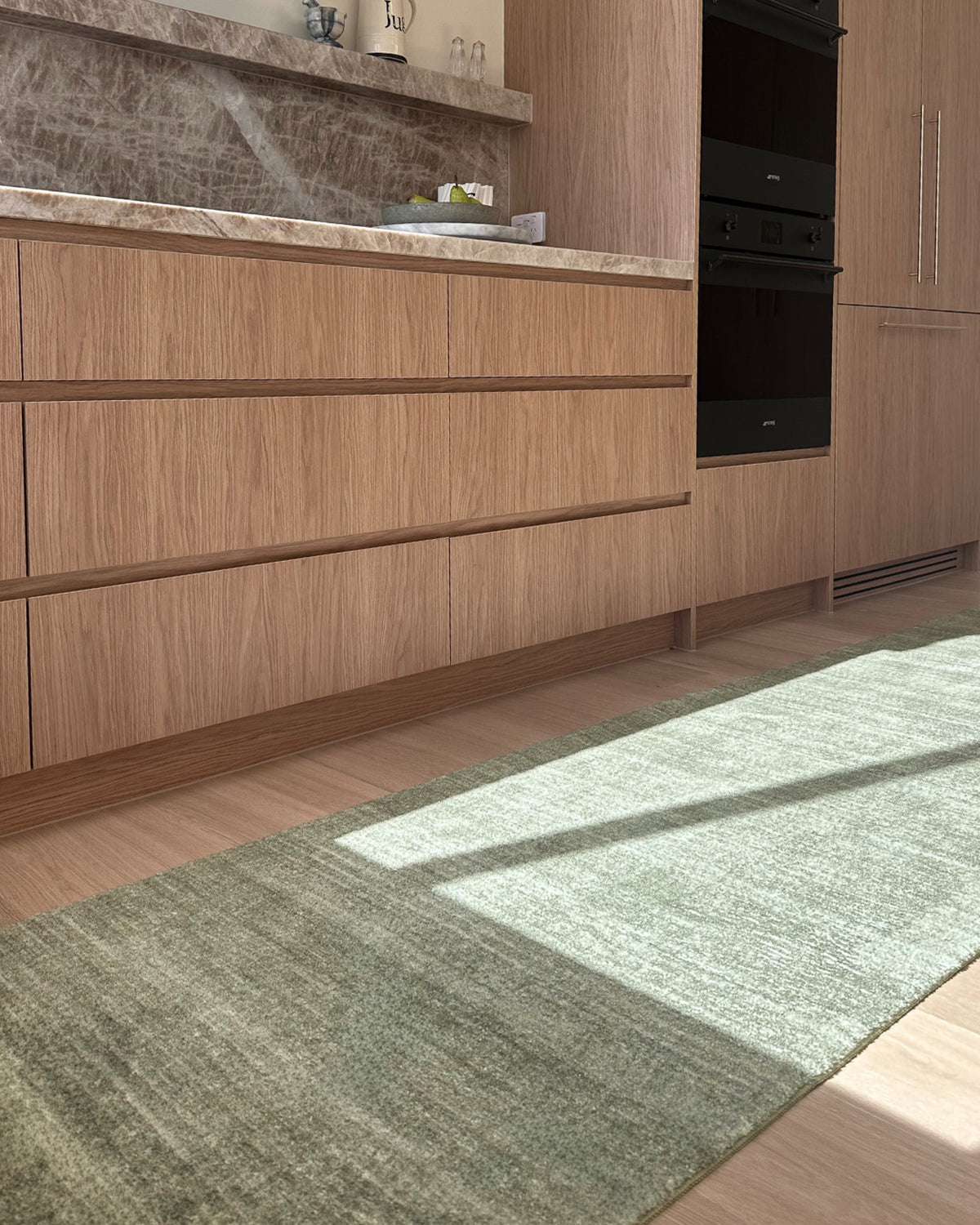 Elena Green Minimal Washable Runner Rug