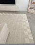 Eliora Grey Checkered Border Washable Rug