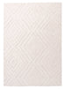 Elle Ivory Cream Diamond Tribal Textured Rug