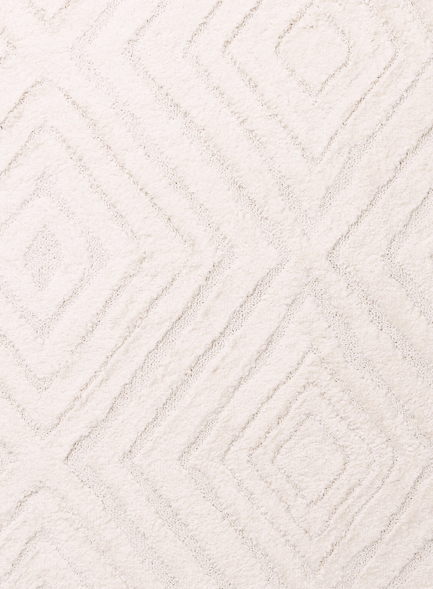Elle Ivory Cream Diamond Tribal Textured Rug