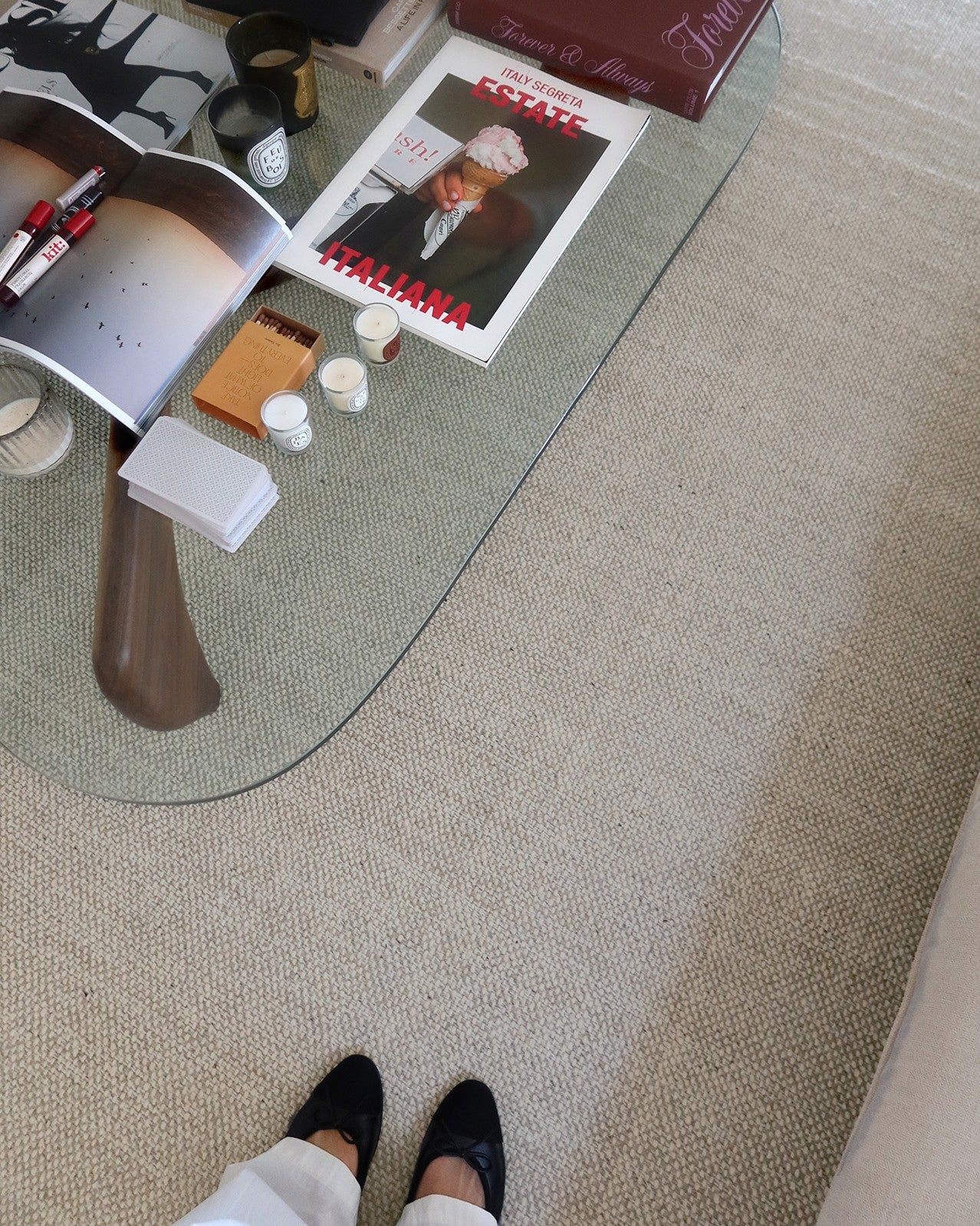 Eminah Cream Beige Handmade Wool Rug