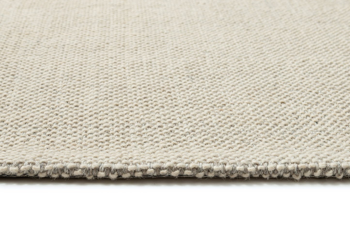 Eminah Cream Beige Handmade Wool Rug